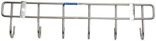 Kitchen Mart Stainless Steel Hook Rail (35.5 cm x 4 cm x 9 cm, Silver, Pack of 2) - KITCHEN MART