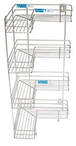 Kitchen Mart Stainless Steel L-Shaped rack 4 tier - KITCHEN MART