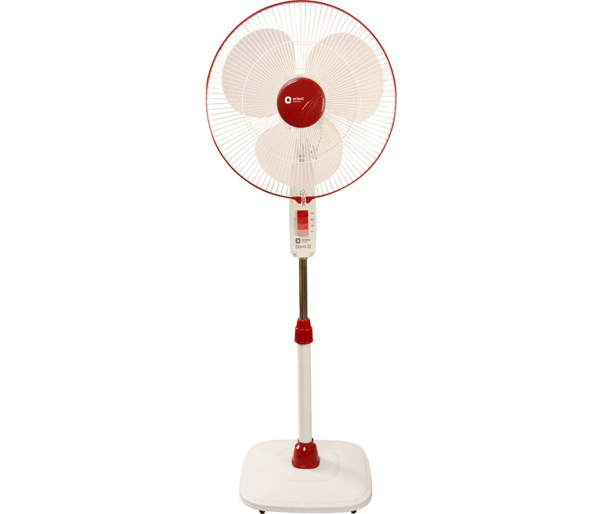 Orient Electric Pedestal Fan Stand-32 with Easy Wheels, 400mm (Red) - KITCHEN MART