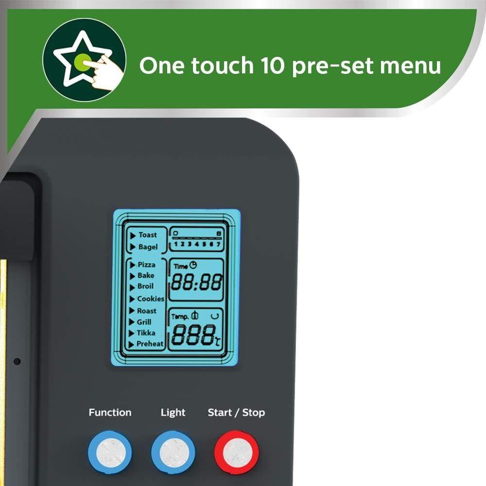 Philips HD6975/00 25-Litre Digital Oven Toaster Grill (Grey) - KITCHEN MART