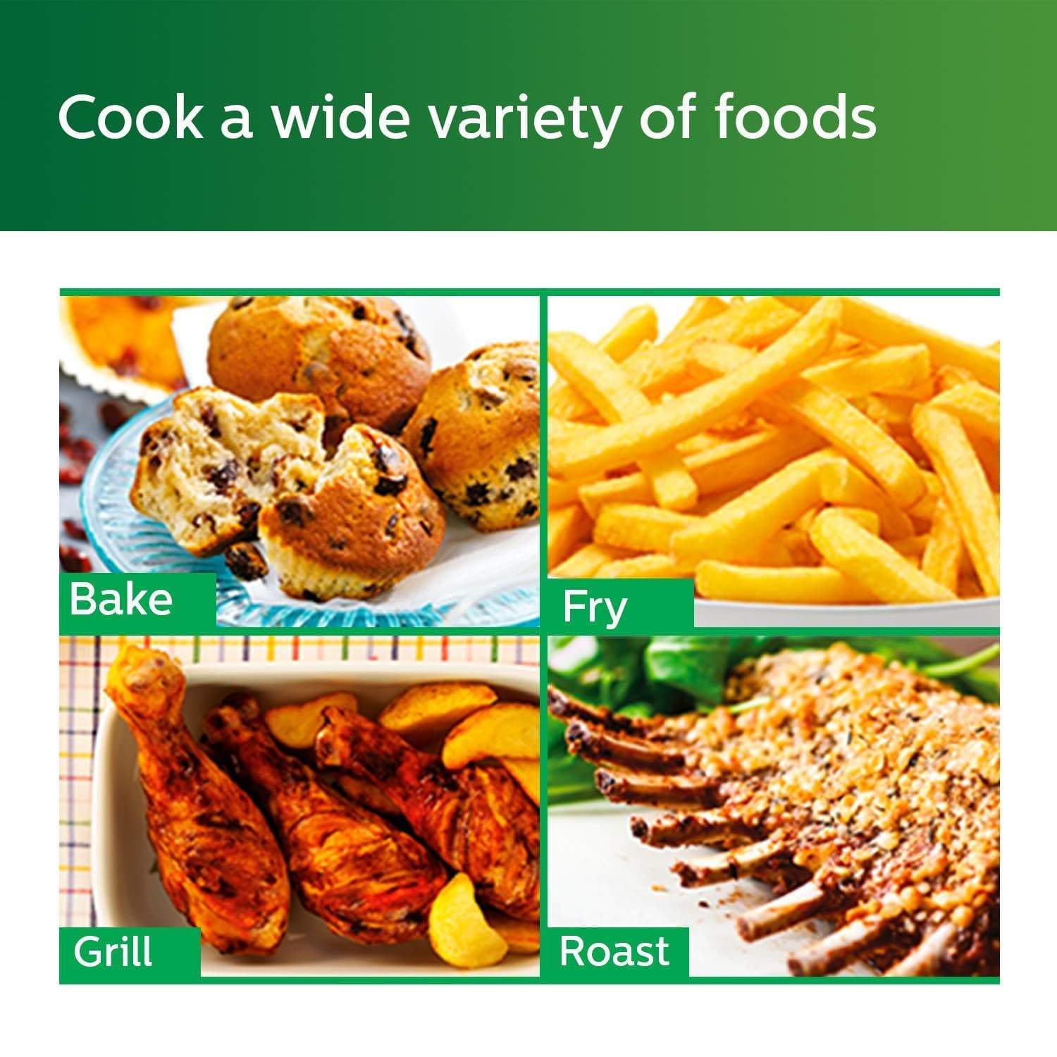 Philips HD9216/43 Airfryer with Rapid Air Technology for Healthy Cooking, Baking and Grilling - KITCHEN MART