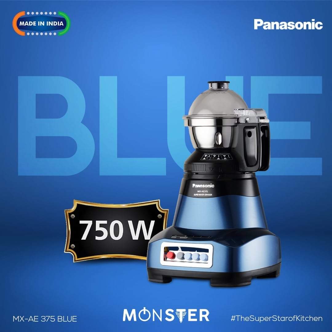 Panasonic Monster Mixer Grinder 750 watts, 3 Jars, MX-AE375