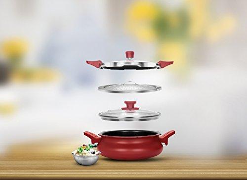 Pigeon All In One Super Cooker, 3 Litres, Red - KITCHEN MART