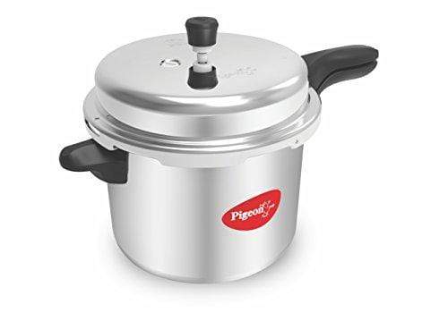 Pigeon Deluxe Aluminium Pressure Cooker, 10 Litres - KITCHEN MART