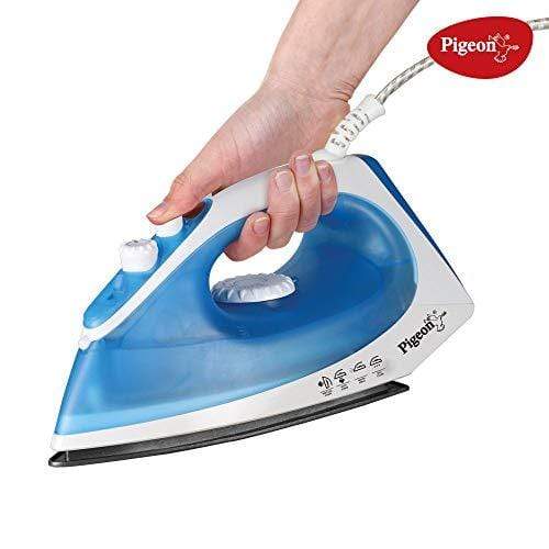 Pigeon Vigor Plus Steam Iron Press Box Electric Iron for Wrinkle Free Clothes (1600 Watt) - KITCHEN MART
