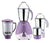 Preethi Lavender Pro 600-Watt Mixer Grinder (White/Purple) - KITCHEN MART