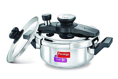 Prestige ClipOn Mini Induction Base Stainless Steel Pressure Cooker with Lid 180mm (Mini) - KITCHEN MART
