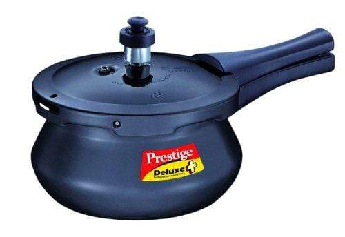 Prestige Deluxe Plus Baby Induction Base Hard Anodized Pressure Handis, 2 Litres, Black - KITCHEN MART