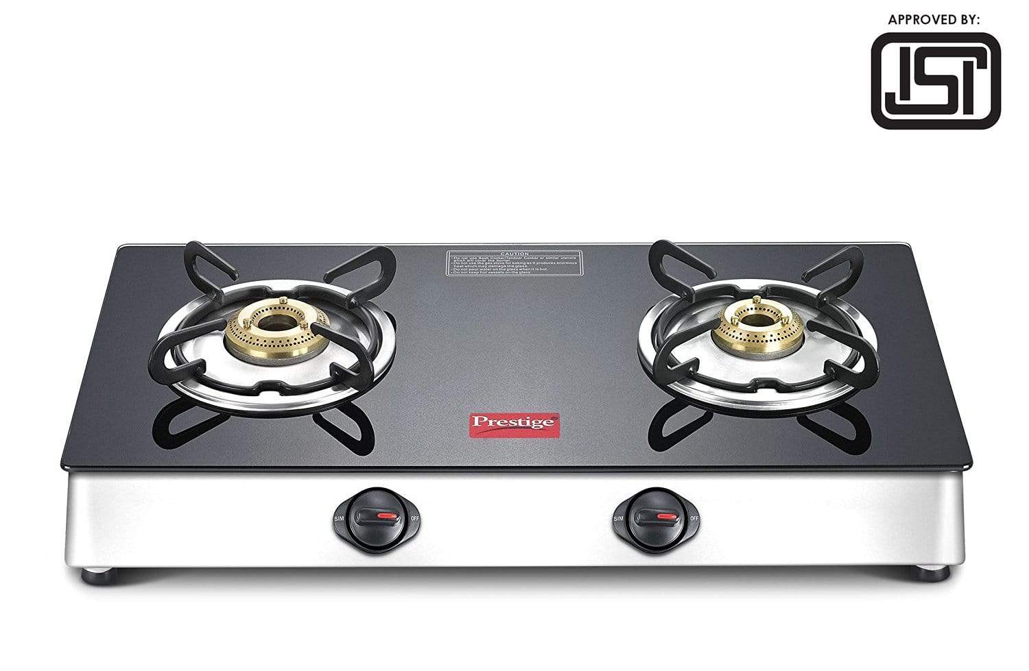 Prestige Marvel Plus Stainless Steel 2 Burner Gas Stove (GTM 02 SS) (ISI Certified) - KITCHEN MART