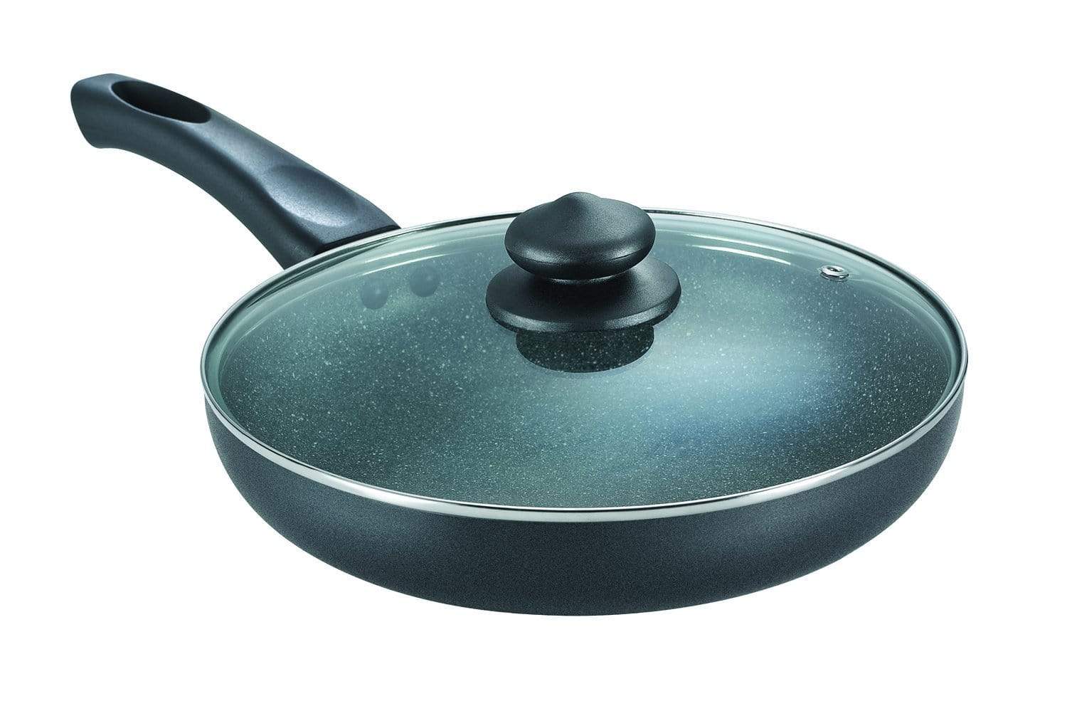 Prestige Omega Deluxe Granite Omni FryPan With Glass Lid - KITCHEN MART