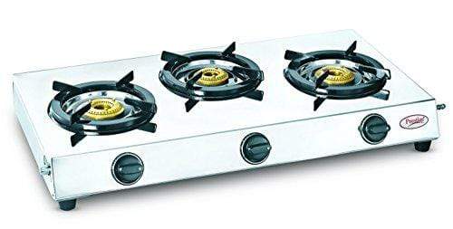 Prestige Perfect Stainless Steel 3 Burner Gas Stove - KITCHEN MART