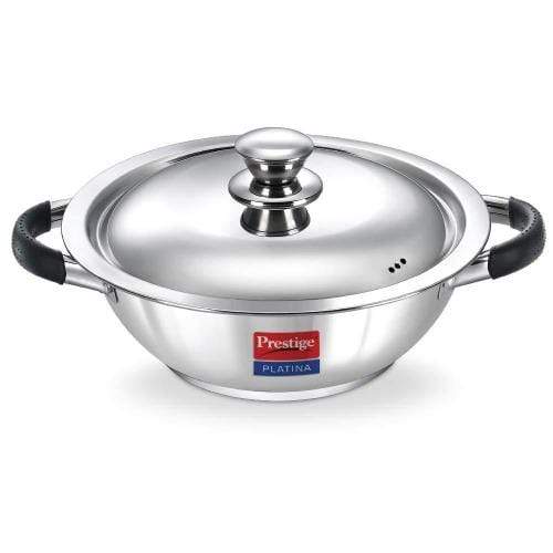 Prestige Platina Stainless Steel Casserole With Lid - KITCHEN MART