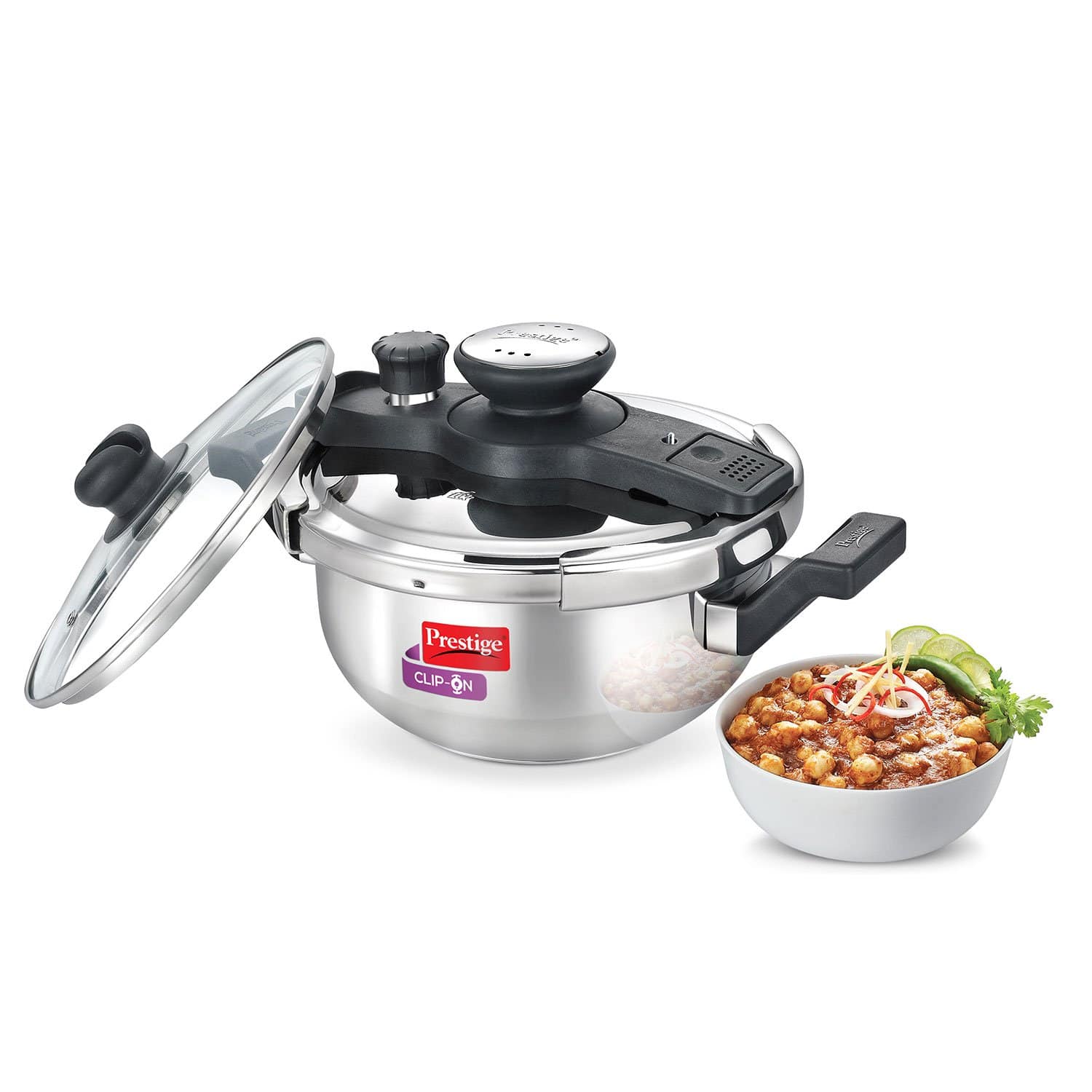 Prestige Svachh Clip-on 3.5 Litre Stainless Steel Pressure Kadai - KITCHEN MART