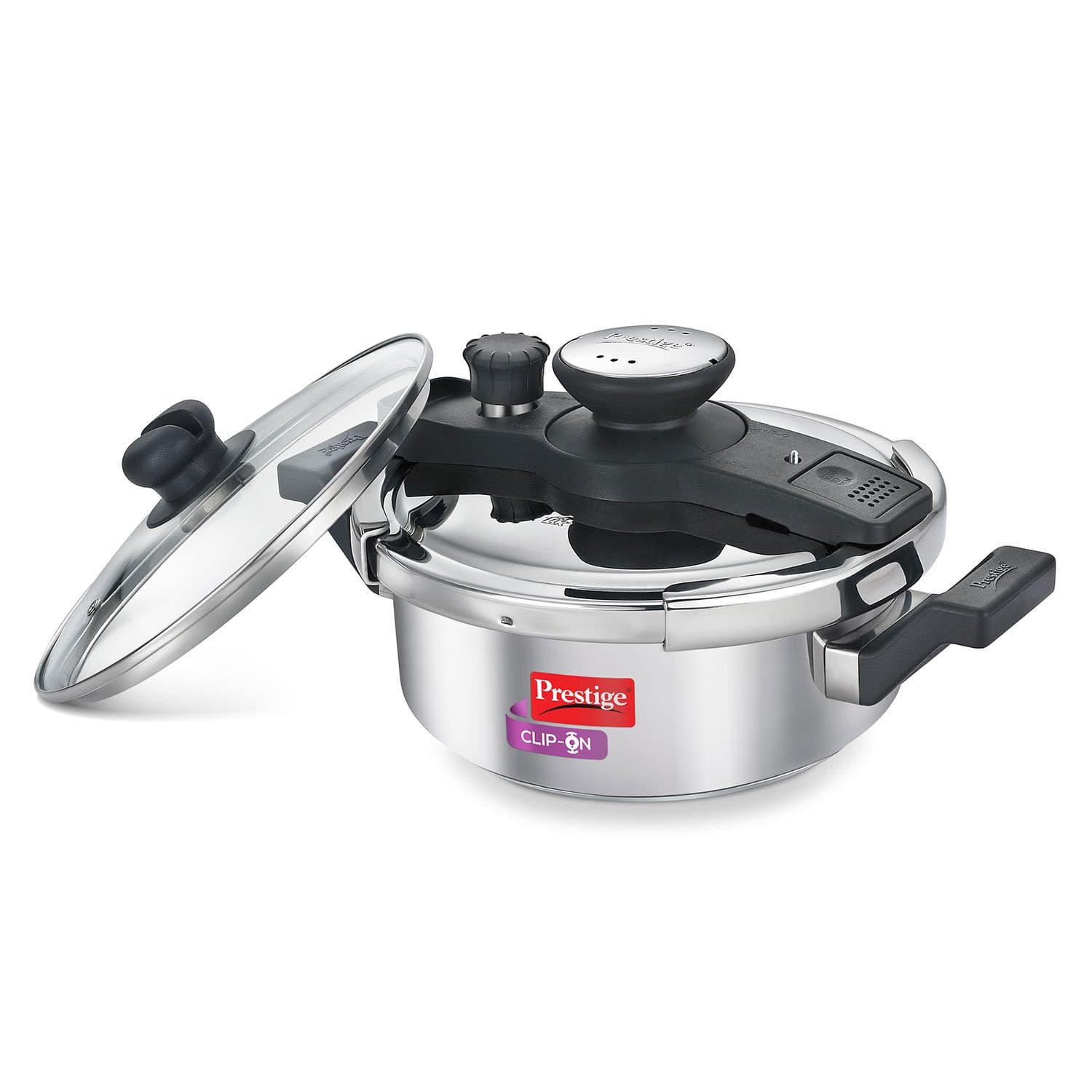 Prestige Svachh Clip-on 3 Litre Stainless Steel Pressure cooker - KITCHEN MART