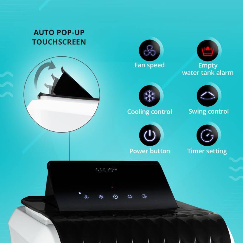 symphony Diet 3D 55i+ Tower Cooler - 55 Litres, White - KITCHEN MART