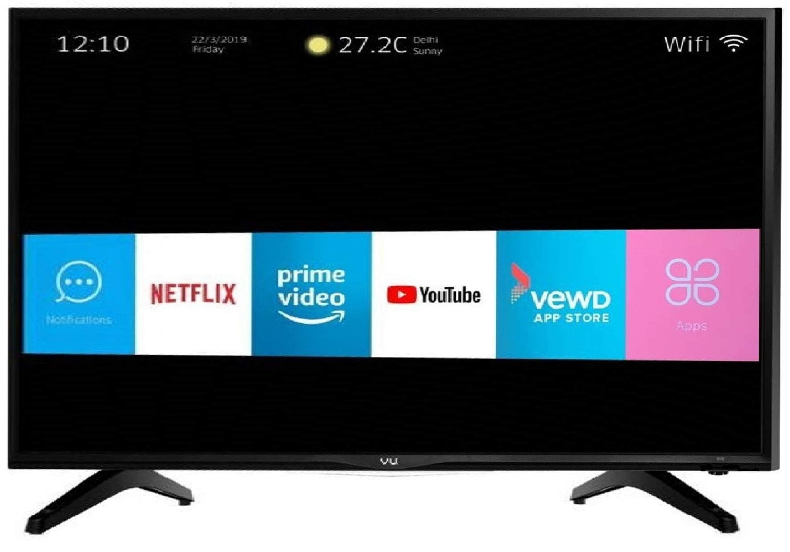VU 123 cm (49 Inches) Full HD Smart LED TV 49 PL (Black) (2019 Model) - KITCHEN MART