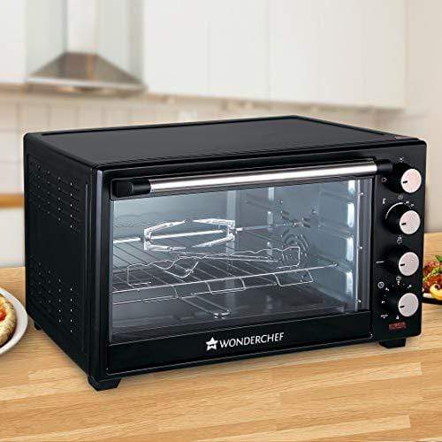 Wonderchef 40-Litre Oven Toaster Grill with Convection and Rotisserie (Black) - KITCHEN MART