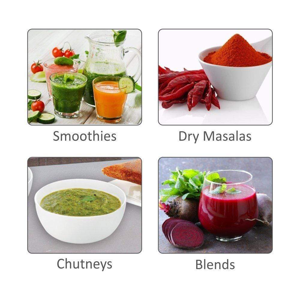 Wonderchef Nutri-Blend 400 Watts Juicer Mixer Grinder (Red) - KITCHEN MART