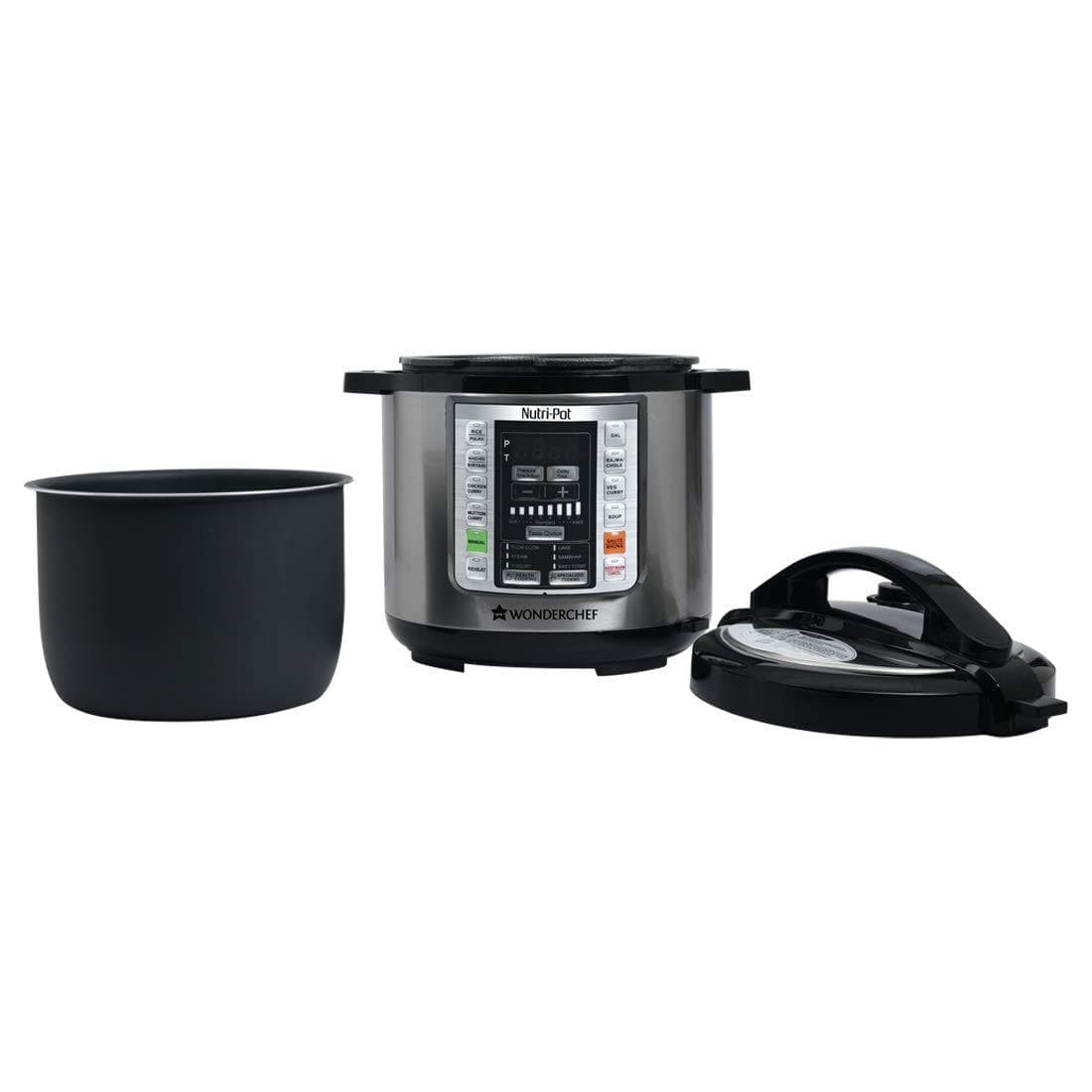 Wonderchef Nutri-Pot 6-Litres 1000 Watts (Black/Silver) - KITCHEN MART