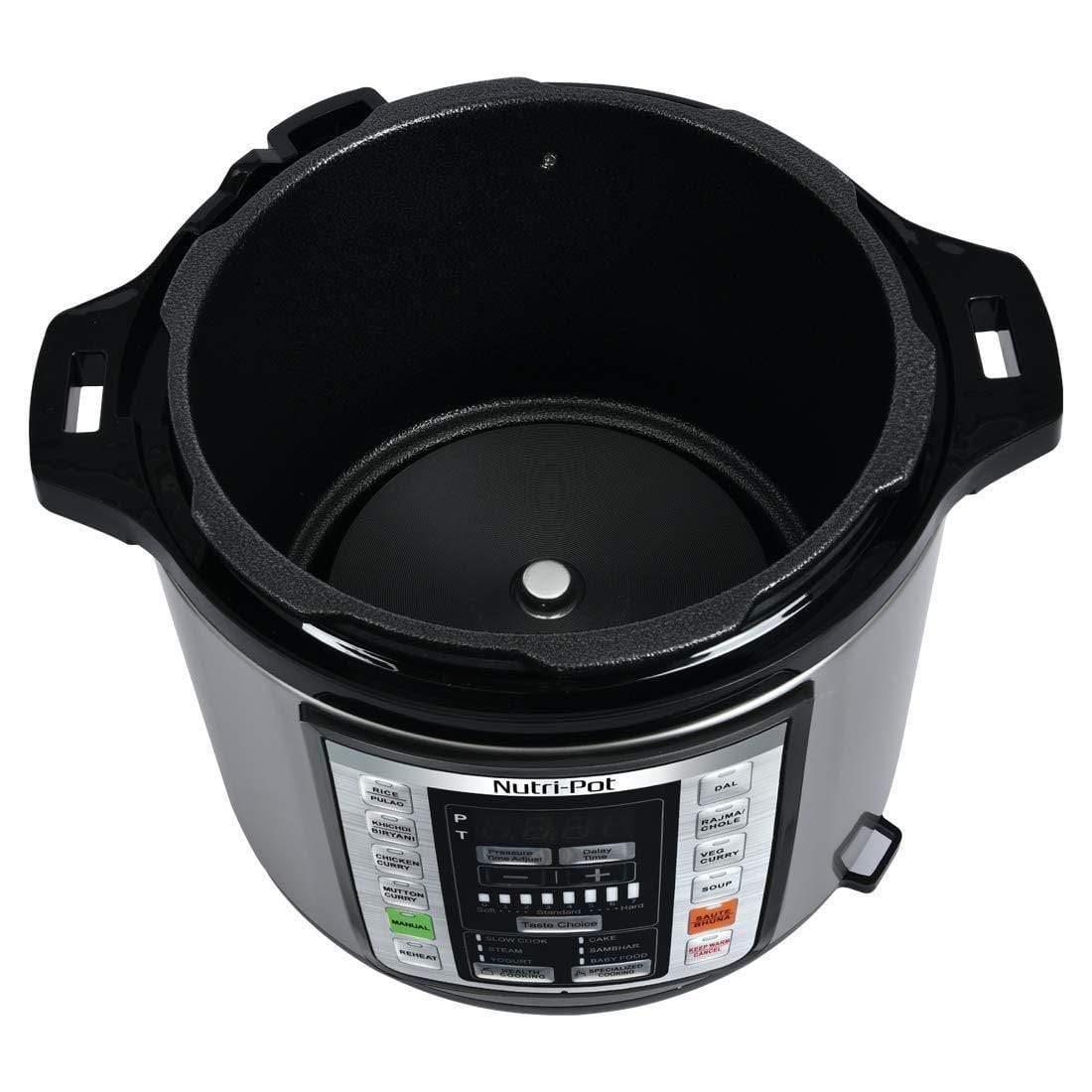 Wonderchef Nutri-Pot 6-Litres 1000 Watts (Black/Silver) - KITCHEN MART