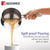 Bergner pot with spout pouring liquid into a cup, emphasizing spill-proof design.