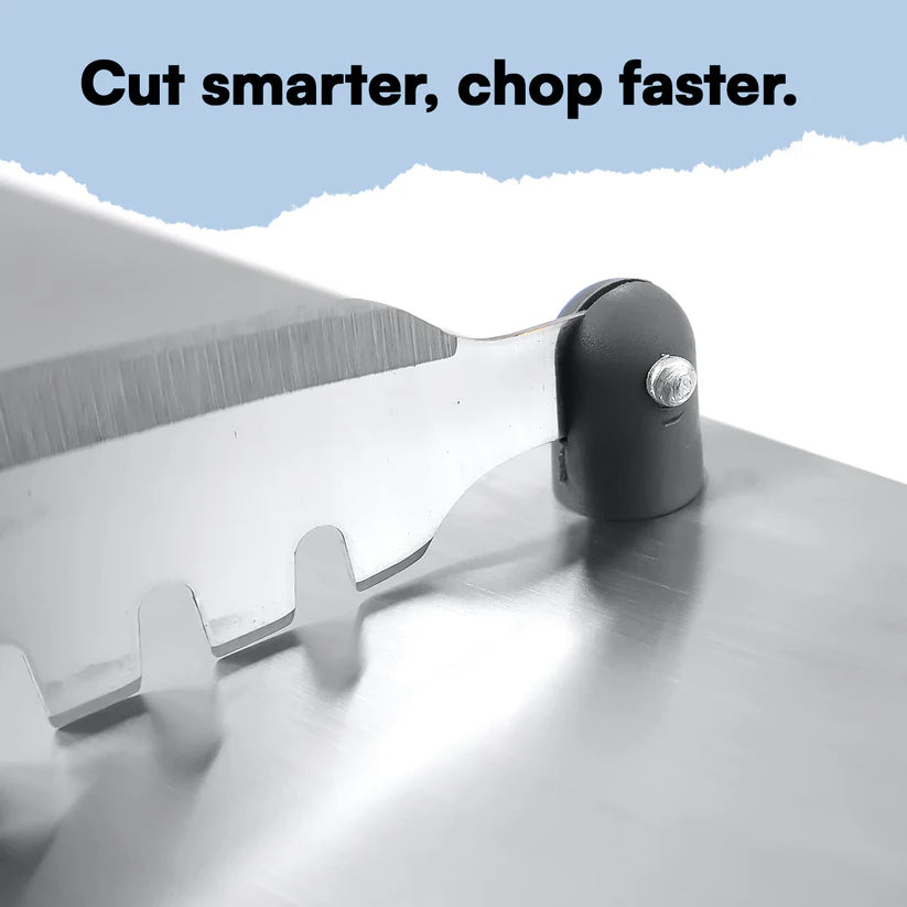 Supermom Stainless Steel cutting board | Vegetable Slicer cut n chop fantasia, 31x24cms