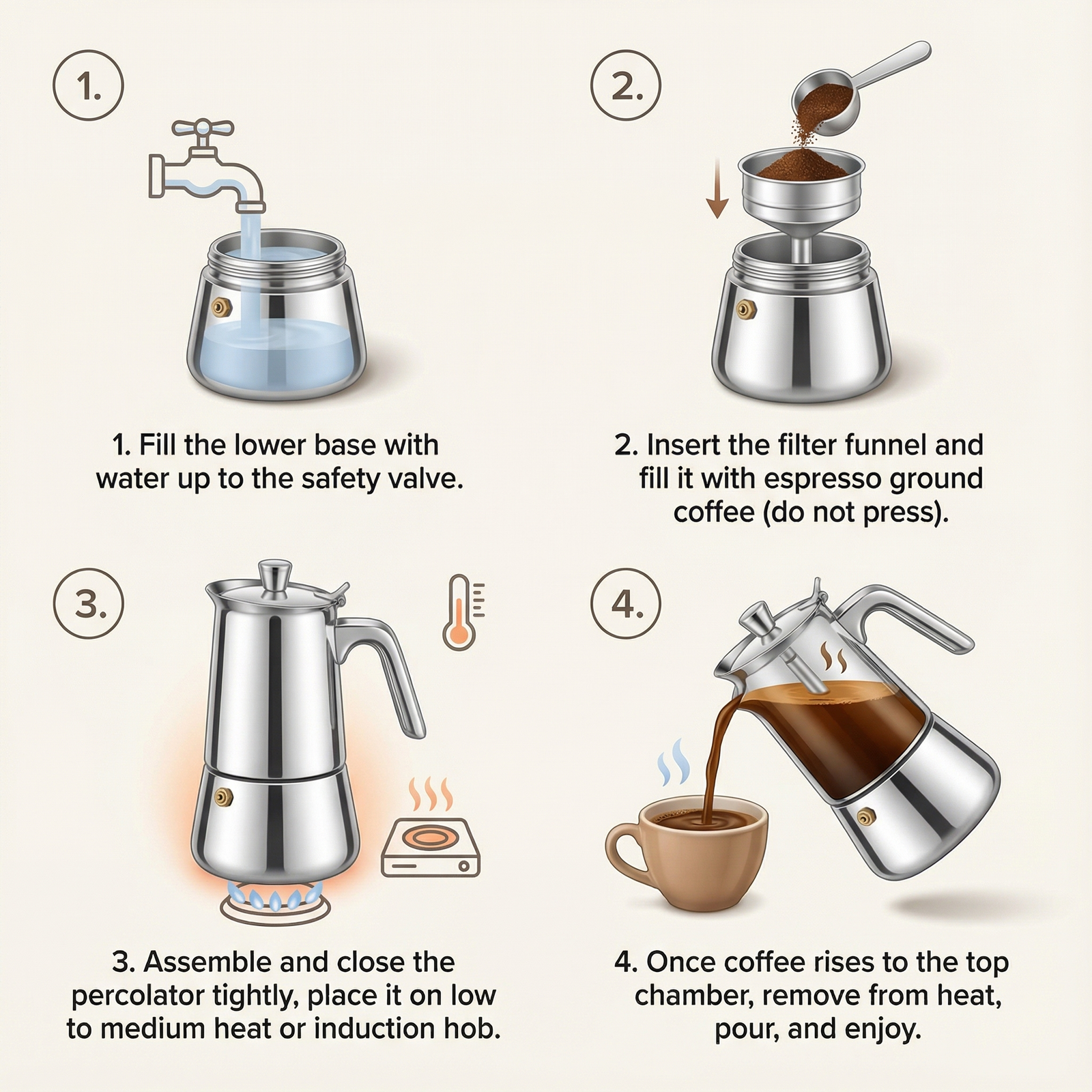 atlasware coffee perculator how to use