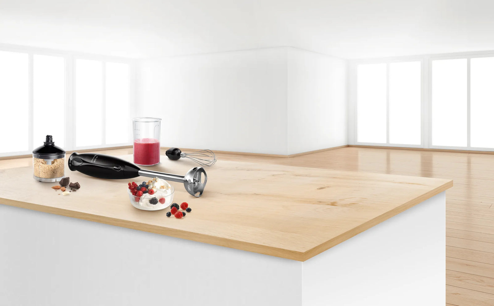 Bosch Hand Blender 400 W with Beaker, Chopper & whisk (Black) MS1BG1150I / MS1BG1151I