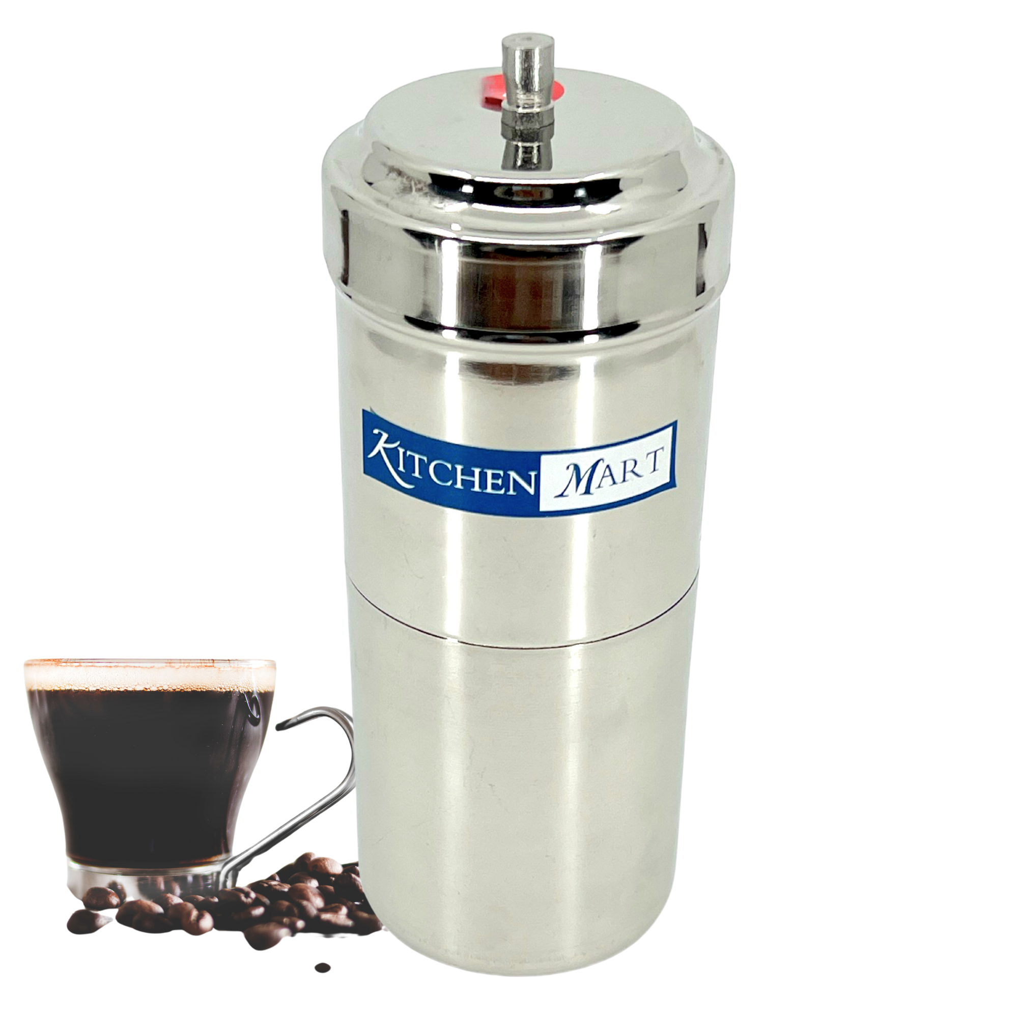 Kitchen Mart Stainless Steel with 2 Cups Capacity Coffee Filter (Silver)-B2B (25 Pieces)