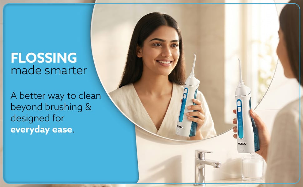 AGARO Ultra Plus cordless water flosser with 200 ml detachable water tank