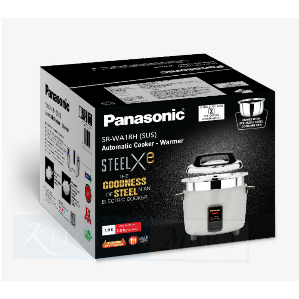 Panasonic SR-WA18H (SUS) - Premium Triply Stainless Steel Rice Cooker