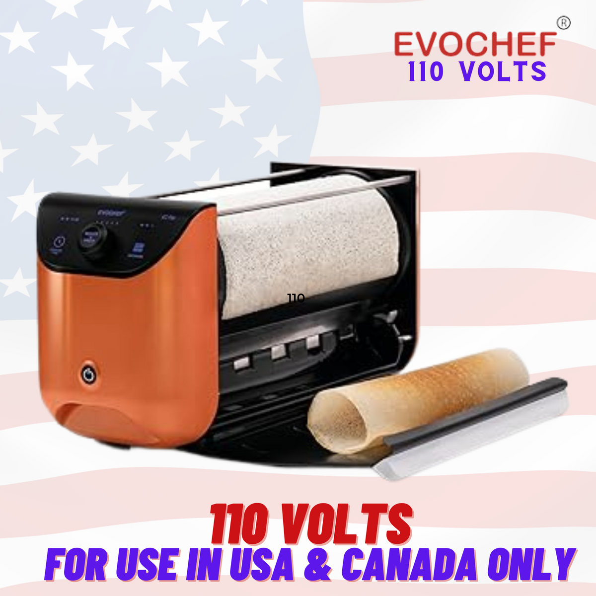 Evochef Dosa Printer EC Flip Dosa Maker Magic Dosa Maker 110 volts for use in USA and canada only