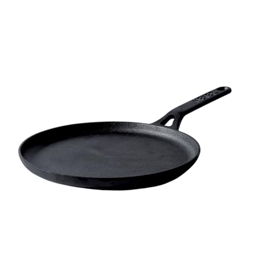 Meyer Pre-Seasoned Cast Iron Dosa Tawa – 24cm, Induction & Gas Compatible | Black