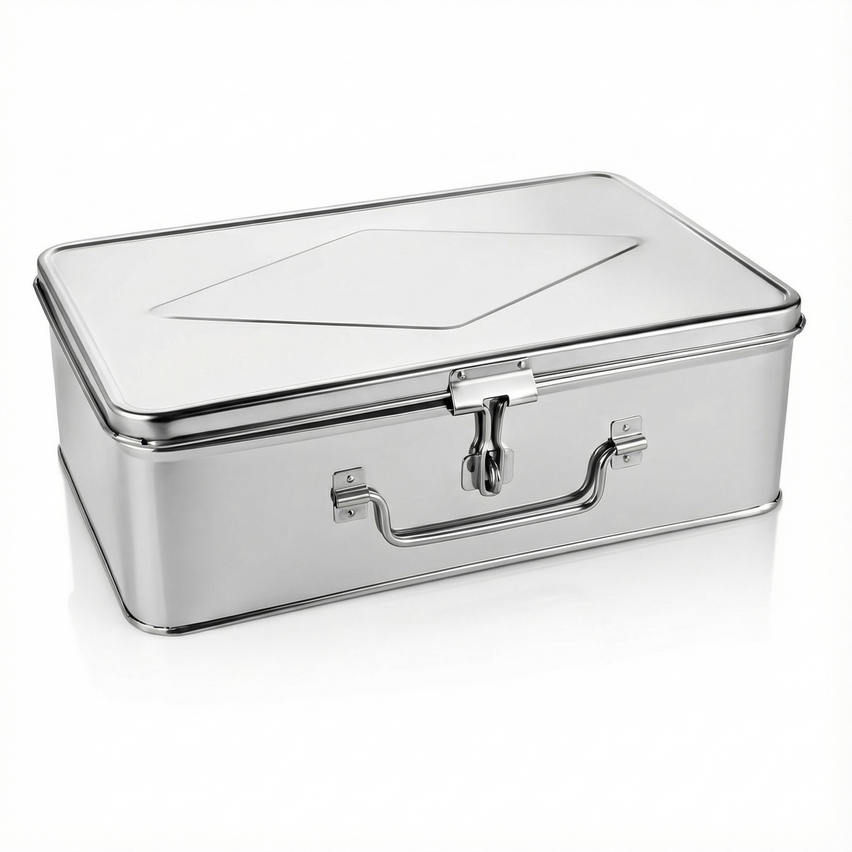 Kitchen Mart Stainless Steel Locker Box - Secure Storage for Cash, Jewelry &amp; Valuables