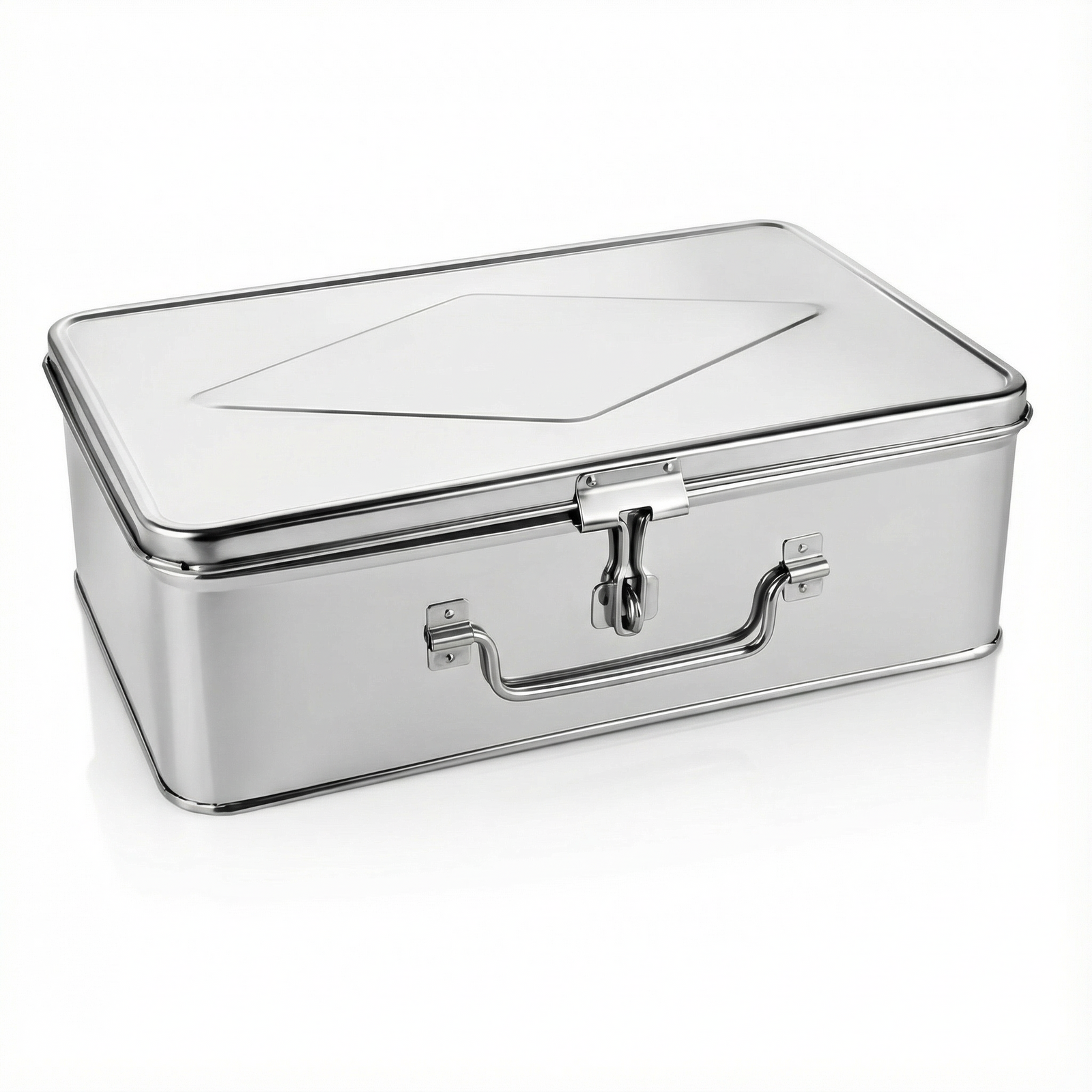Kitchen Mart Stainless Steel Locker Box - Secure Storage for Cash, Jewelry & Valuables