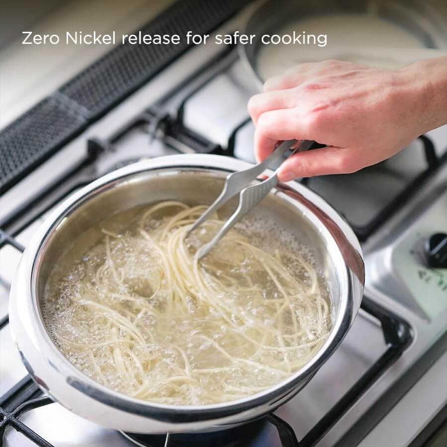 Meyer Trivantage Triply Stainless Steel Tasla Kadai - Nickel Free Deep Kadhai Without Handle for Gas & Induction