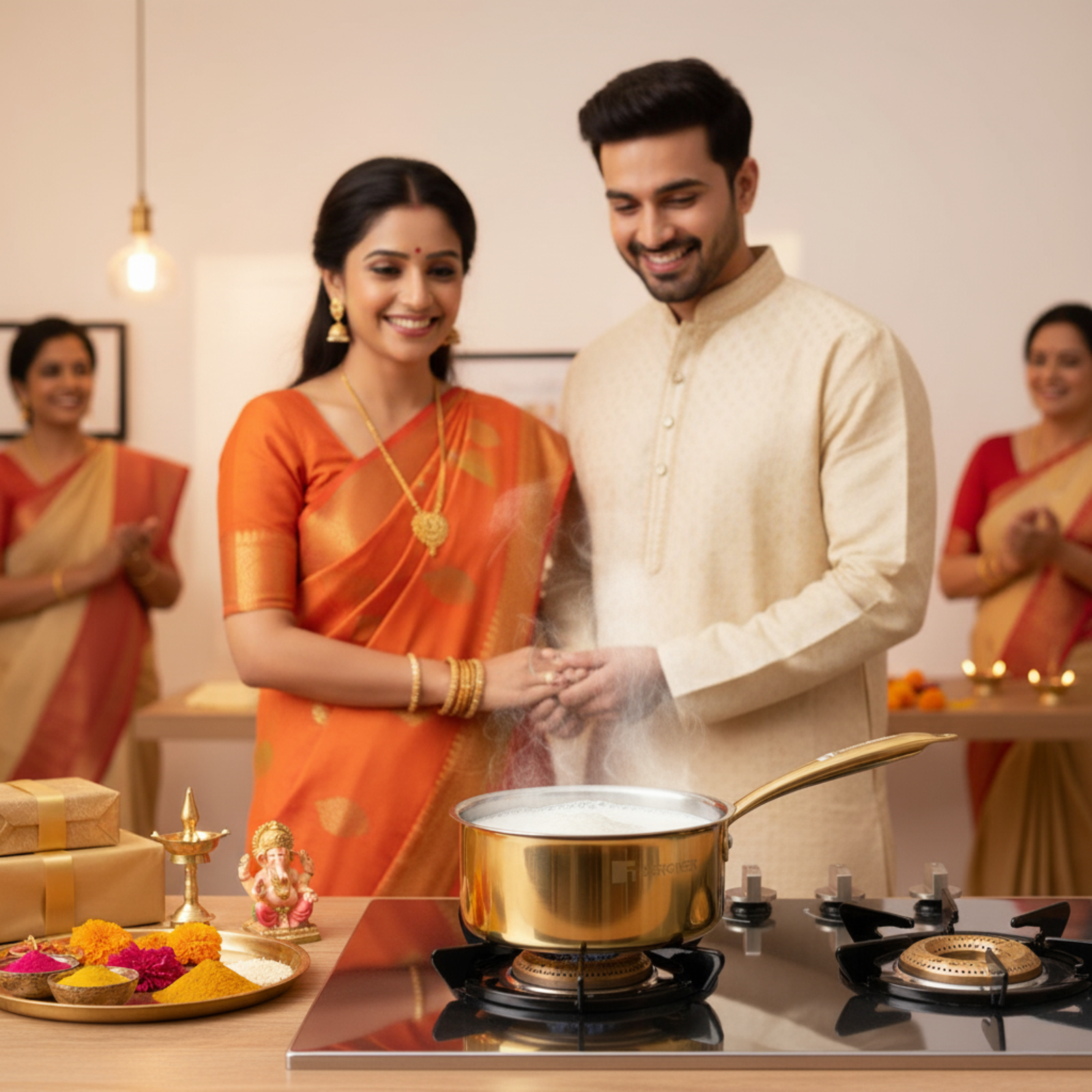 bergner peetlam Traditional brass saucepan with tin coating for healthy cooking