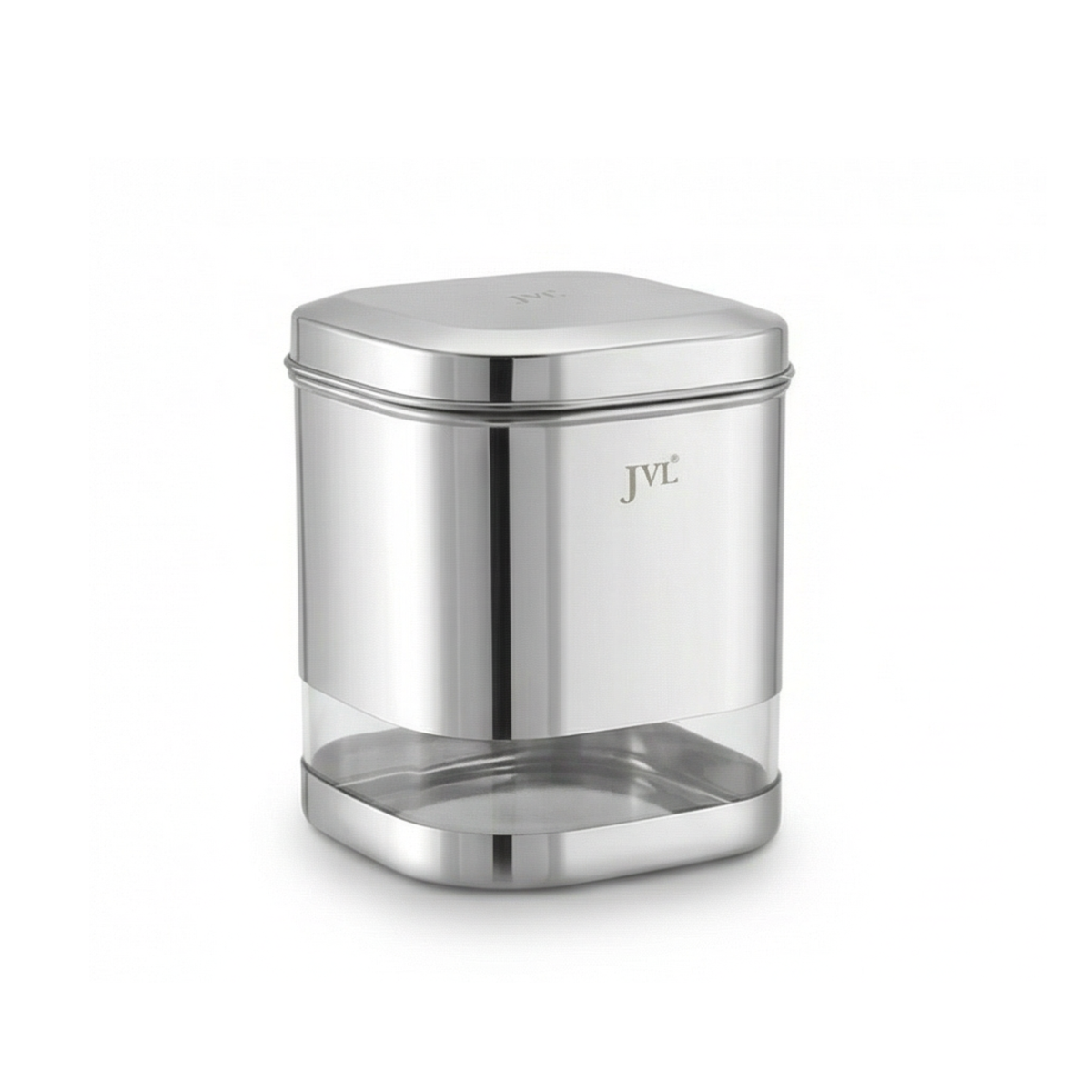 JVL Flossy Clear Storage Canister - Airtight, Transparent, Durable (For Dry Storage)