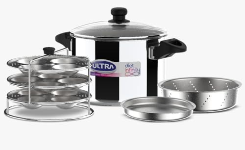 Ultra Duracook Triply Diet Infinity 5.6L Multiutility Pot - Induction Compatible, 5-Year Warranty