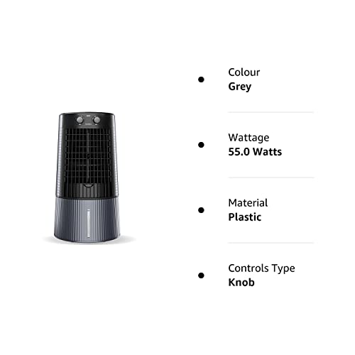 Symphony Duet Personal Tower Cooling Fan Kitchen Cooling Fan (6L, Grey)