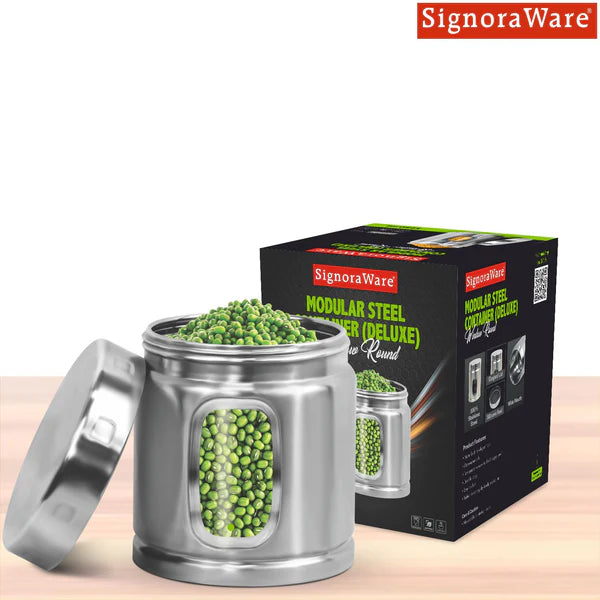 Signoraware Modular Steel Container Set | Window Round Design