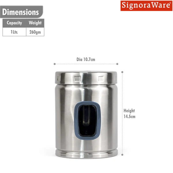 Signoraware Modular Steel Container Set | Window Round Design