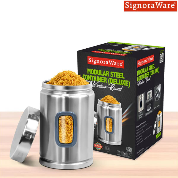 Signoraware Modular Steel Container Set | Window Round Design