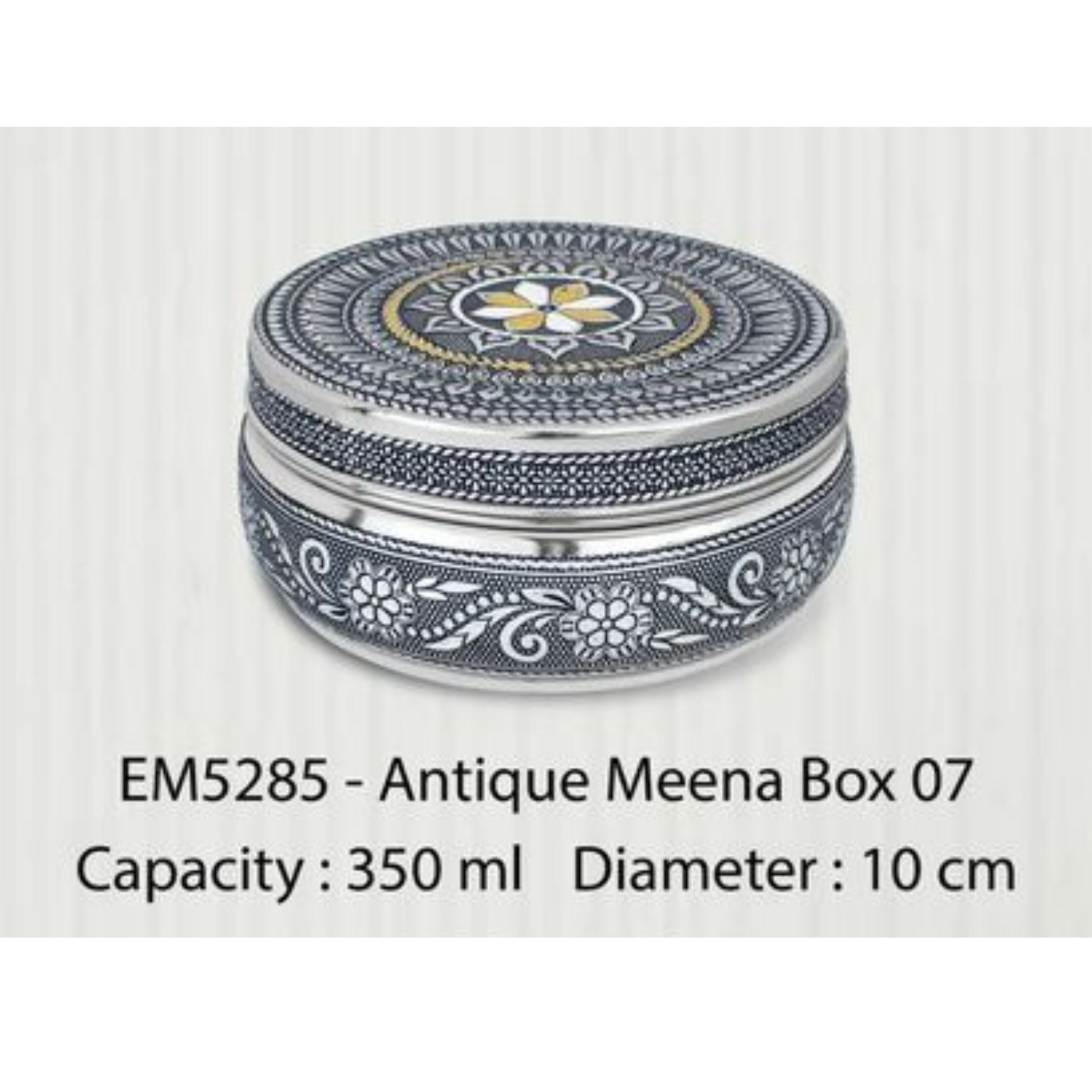 Embassy Antique Meena Box – Elegant Stainless Steel Storage Box