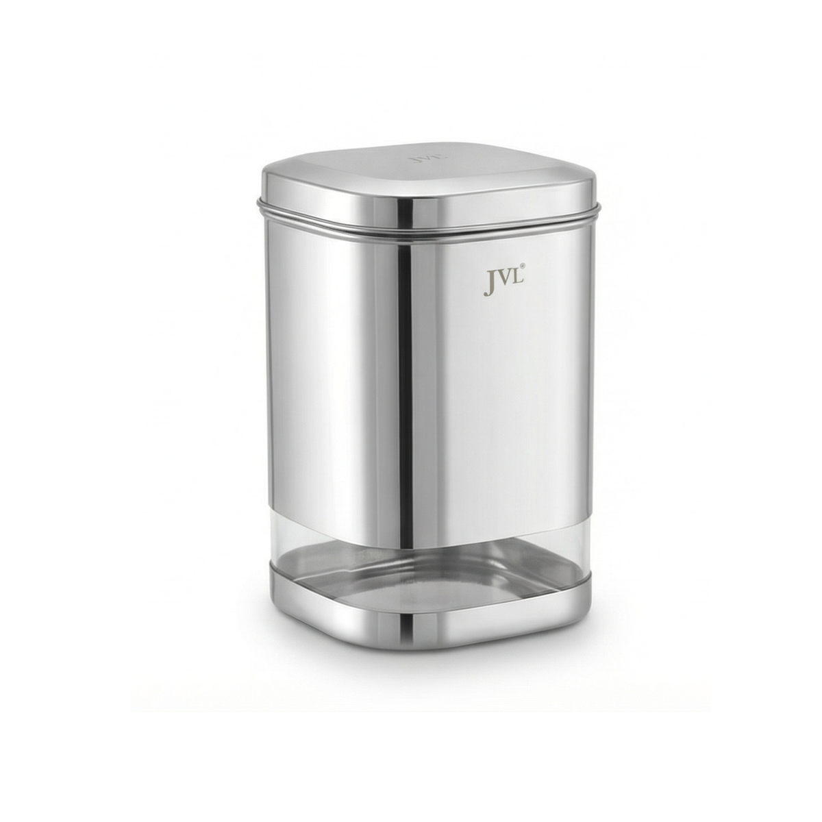 JVL Flossy Clear Storage Canister - Airtight, Transparent, Durable (For Dry Storage)