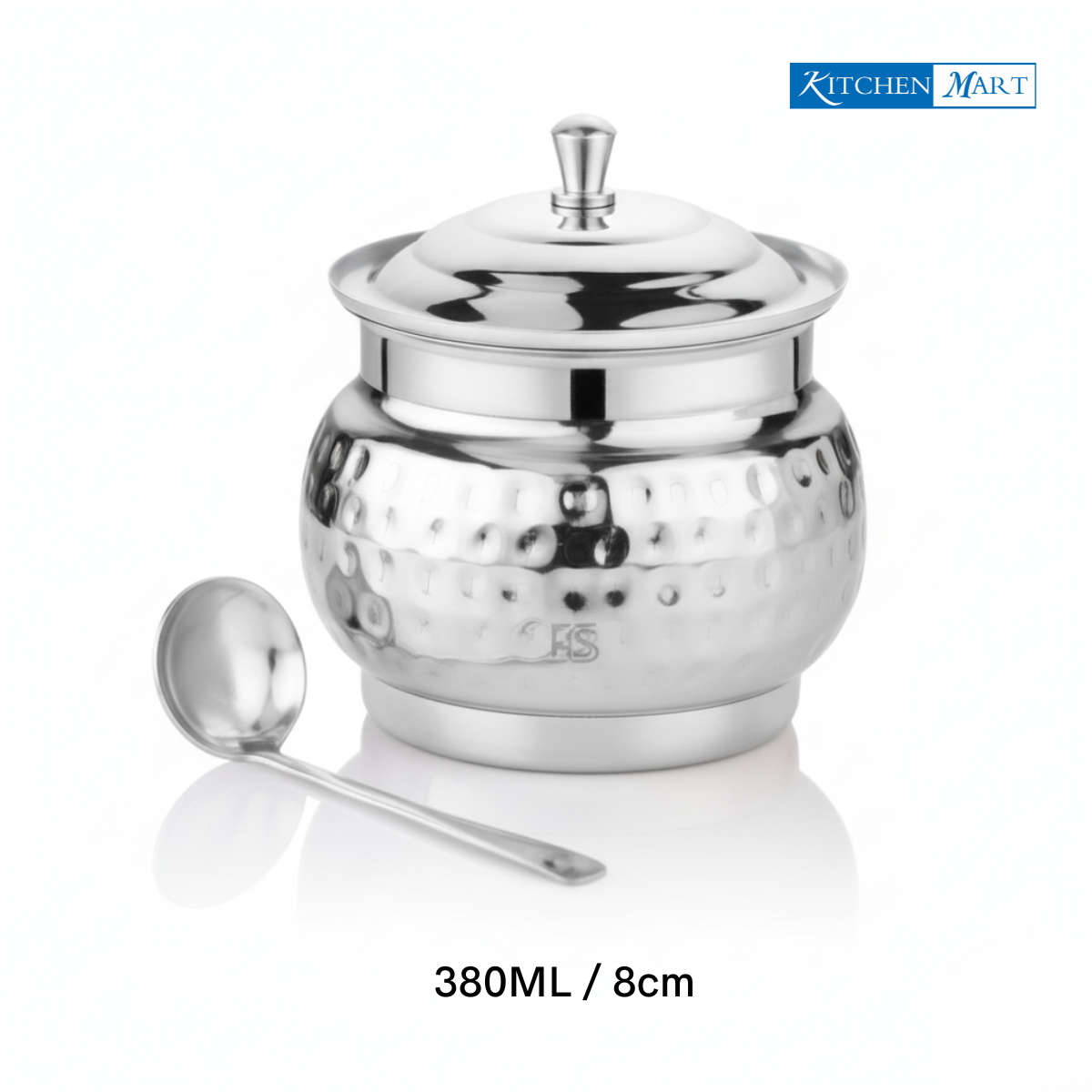 Kitchen Mart XL hammered ghee pot dome lid with decorative knob
