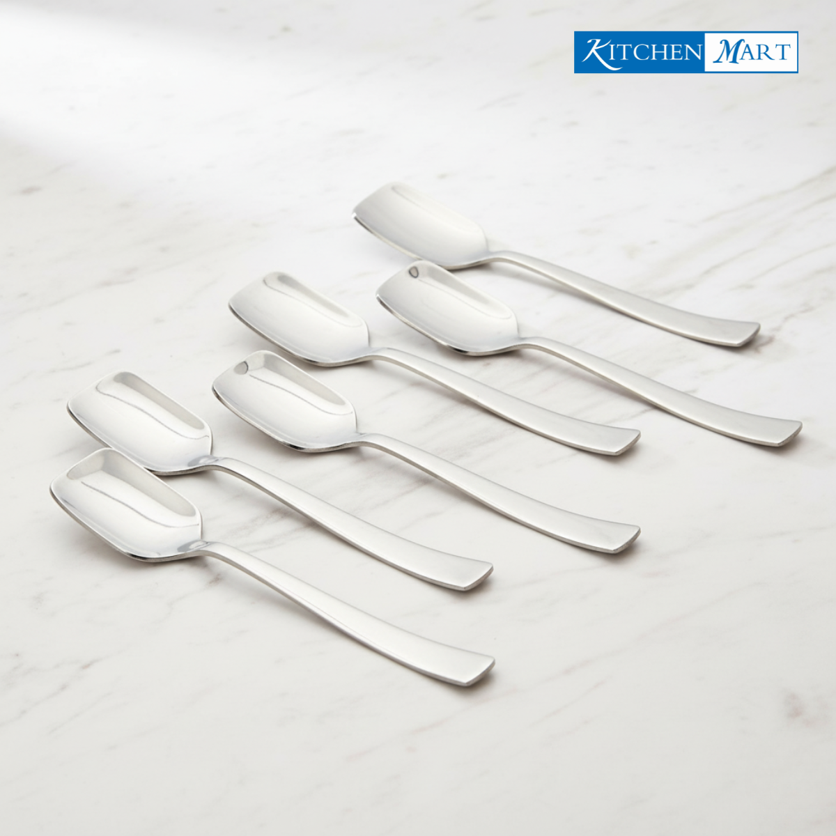 Stainless steel flat scoop ice cream spoons for desserts
