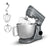 AGARO Elegant Stand Mixer, 1400W with 5.5L SS Bowl, 10 Speed Settings, Pulse Function, 100% Copper Motor, Includes Whisker, Beater, Dough Hook, Dark Grey
