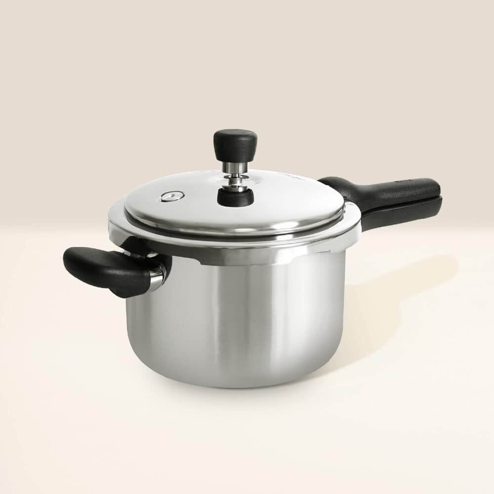 Meyer Presta Triply Pressure Cooker - Outer Lid Gas & Induction Compatible ISI Certified 5-Year Warranty