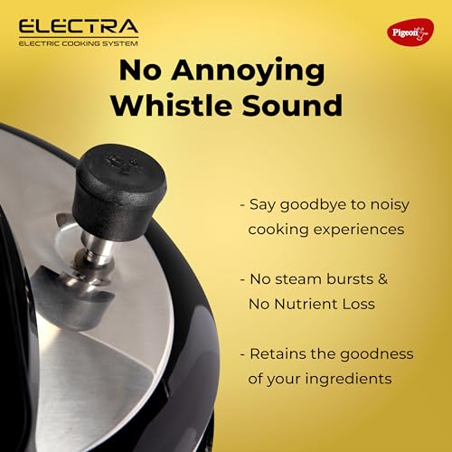 Pigeon Electra Smart 3 Litre Electric Pressure Cooker with Digital Display | 18 Indian Preset Menu | Automatic Rice Cooker | Delay Timer & More (Stainless Steel)